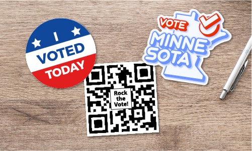 Shape stickers for voting